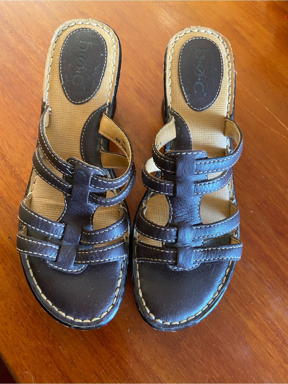 boc brown strappy sandles